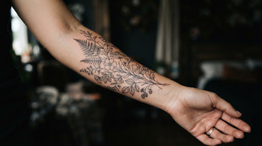 Fine-line Botánico · Antebrazo